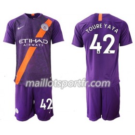 Maillot de Foot Manchester City Toure Yaya 42 Enfant Troisieme 2018/19